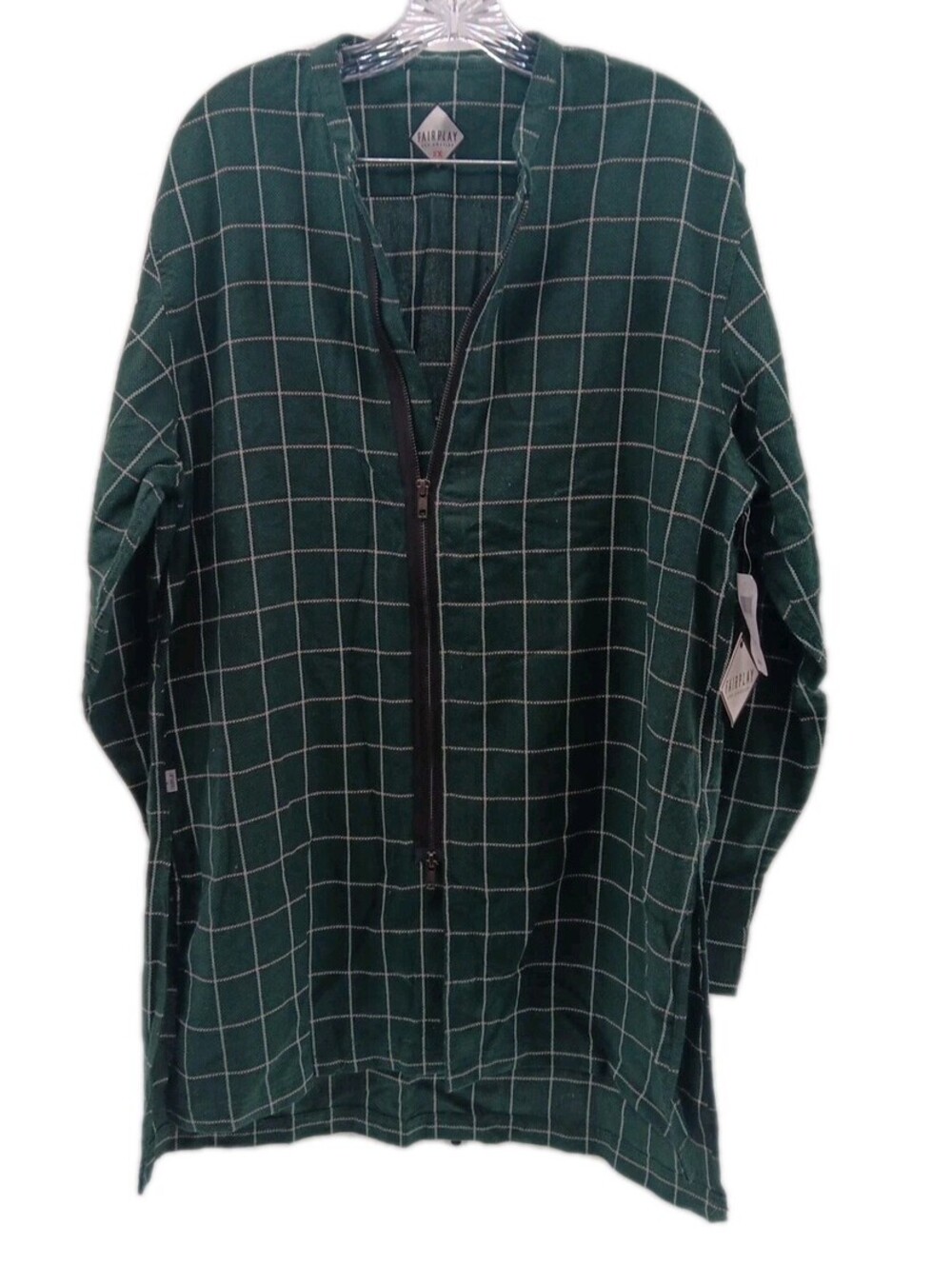 FairPlay Los Angeles Jacket Mens 2XL Trench Wesley  Green Long Sleeve Zip Up New